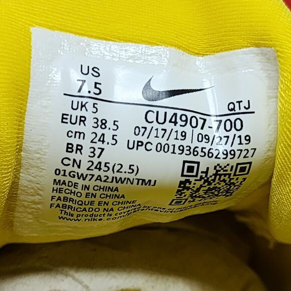 Nike Air Vapormax Plus WMNS SPEED YELLOW CU4907-700 Size 7.5w WORN - Picture 8 of 8